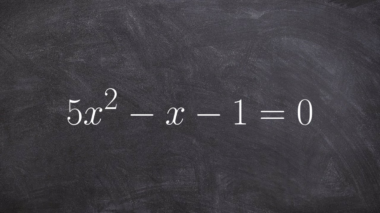 Learn how to solve using the quadratic formula