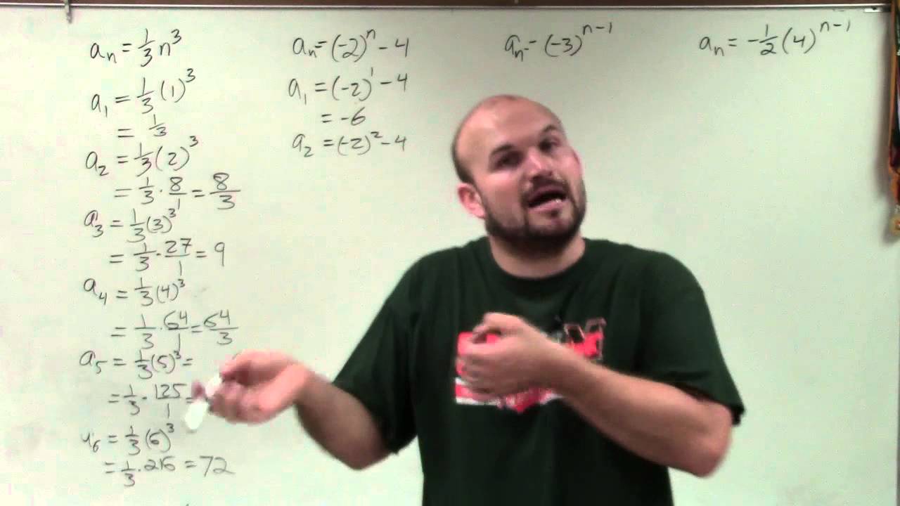 Master evaluating the first six terms of a sequence #2