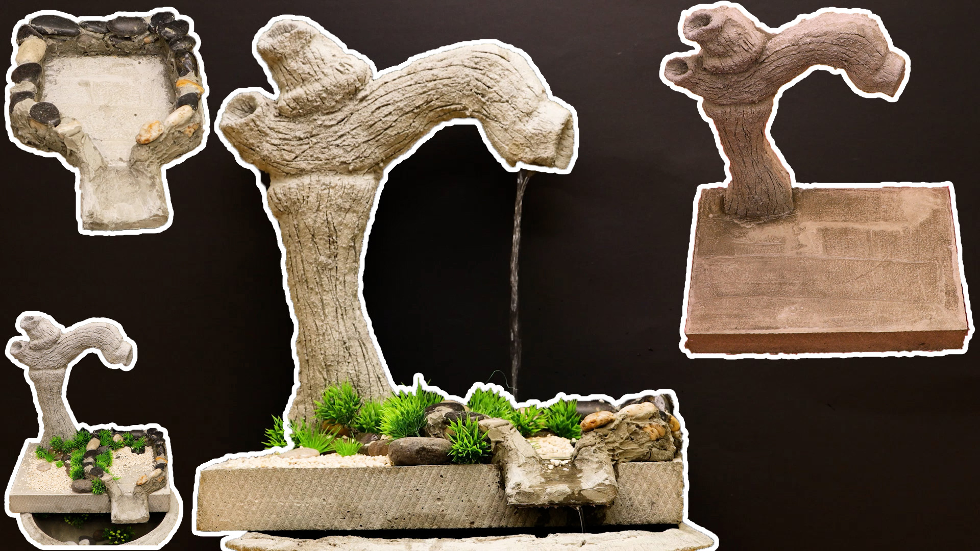 Decorate your garden with mini cement fountain