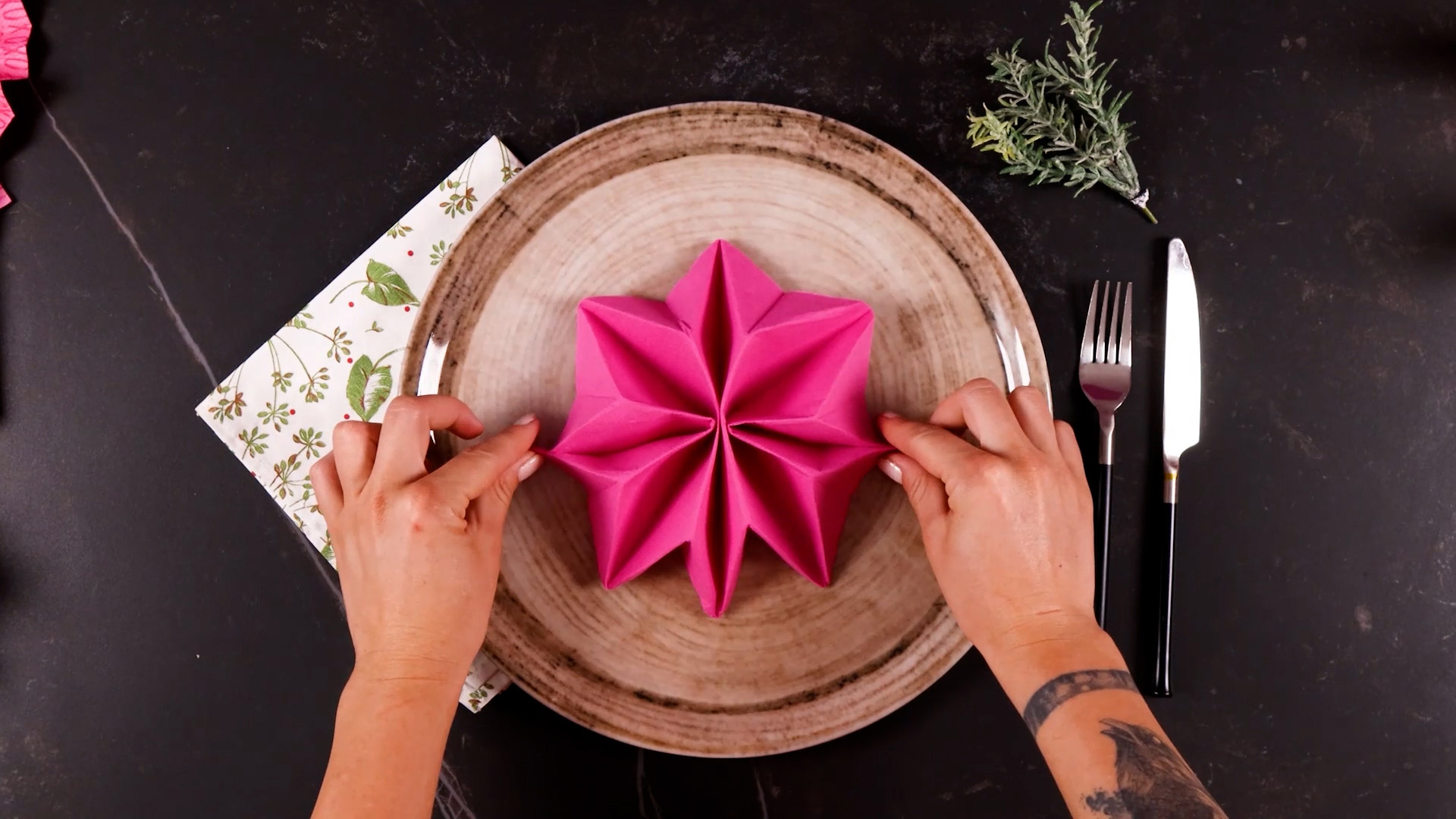 Unique napkin folding techniques