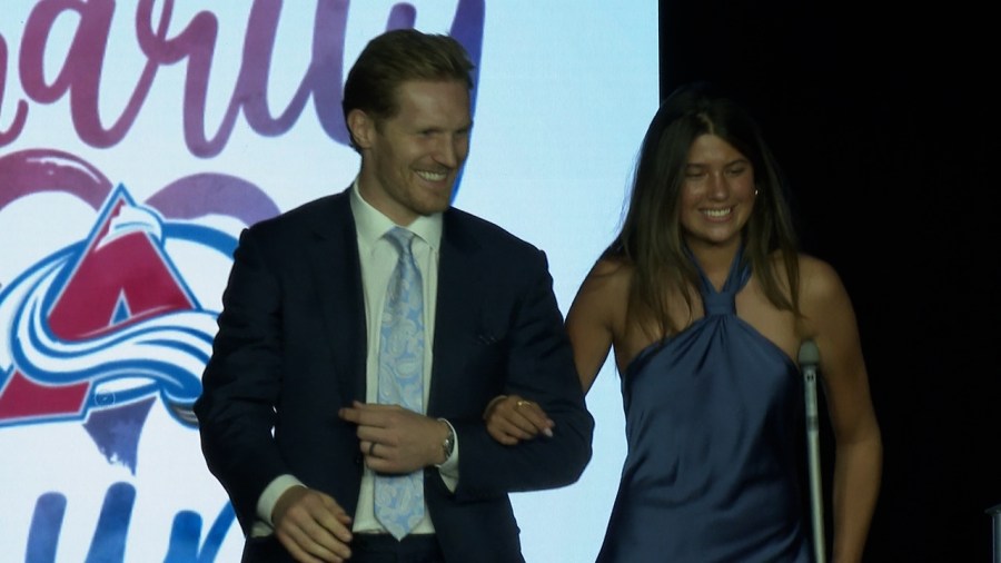 Teen who lost leg to shark walks runway at Colorado Avalanche charity event