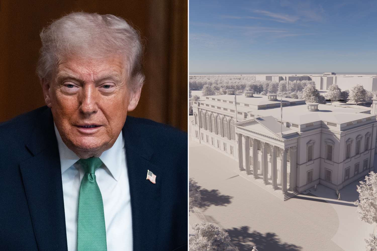 Donald Trump admits military is building 'massive complex' beneath the ...