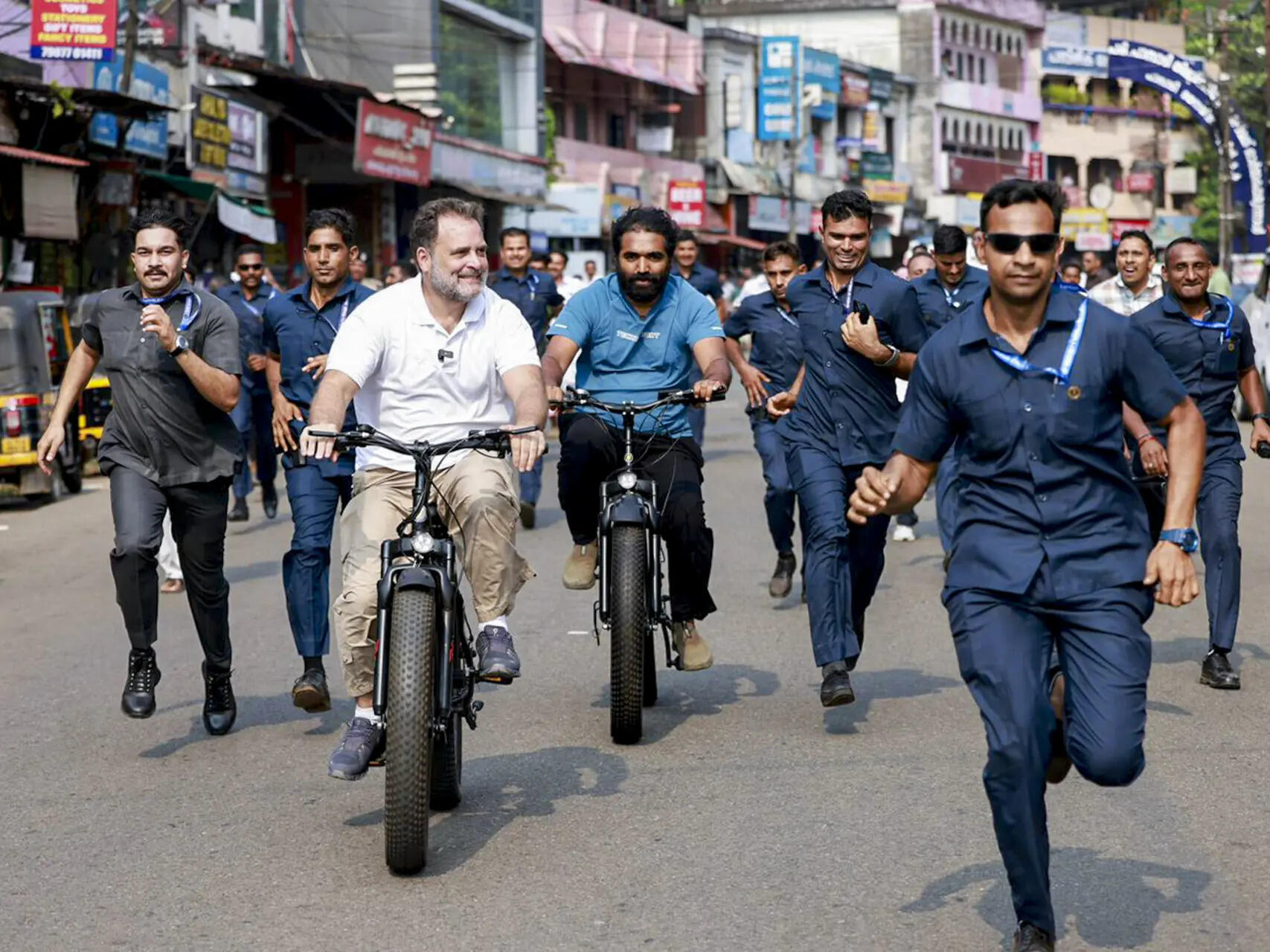 Rahul Gandhi bats for woman chief minister in Kerala, rides bicycle