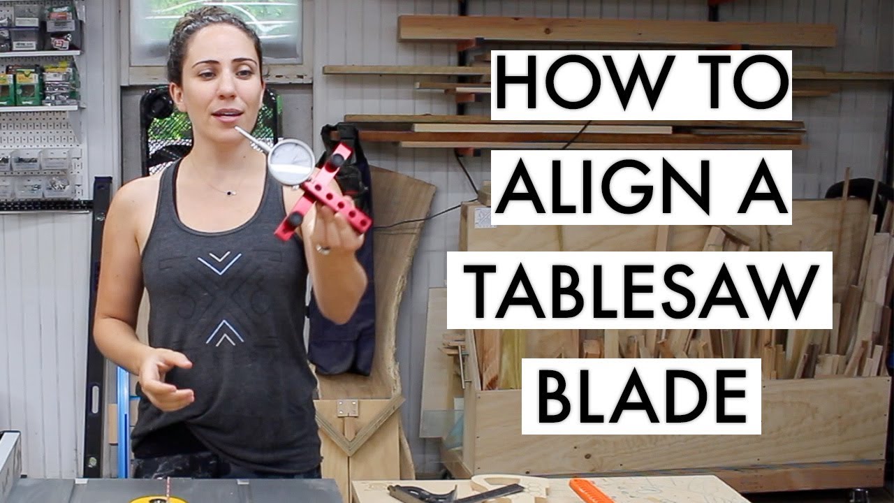How to align your table saw blade // Woodshop tips
