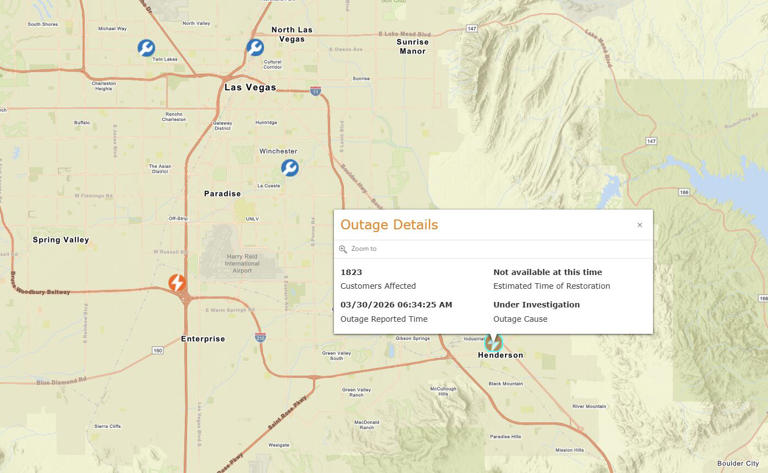 Power fully restored to parts of Henderson after large power outage