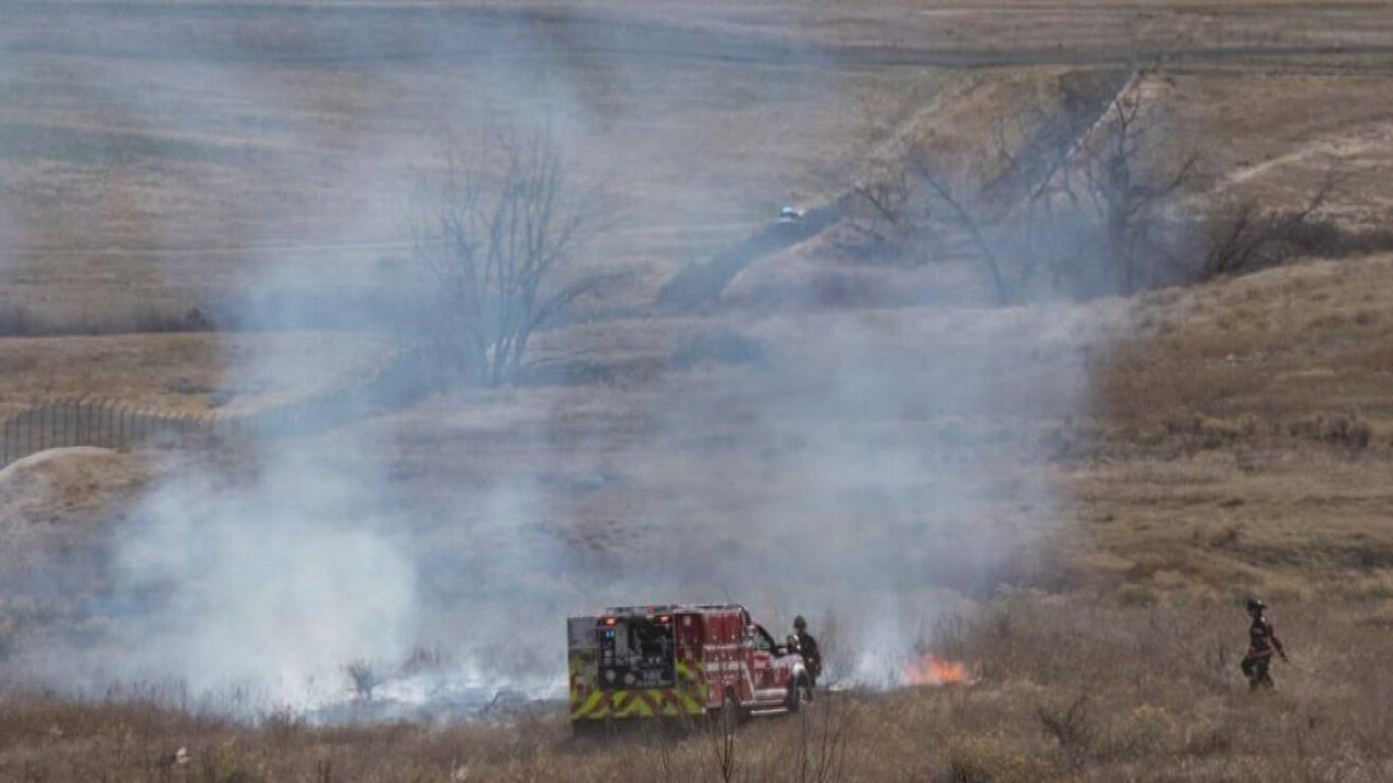 Firefighters battle brush fire on Buckley Space Force Base property
