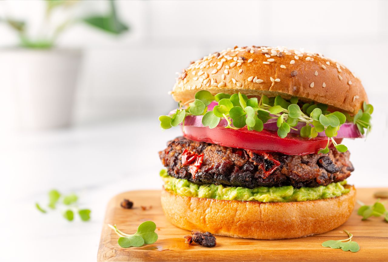 An image of a veggie burger