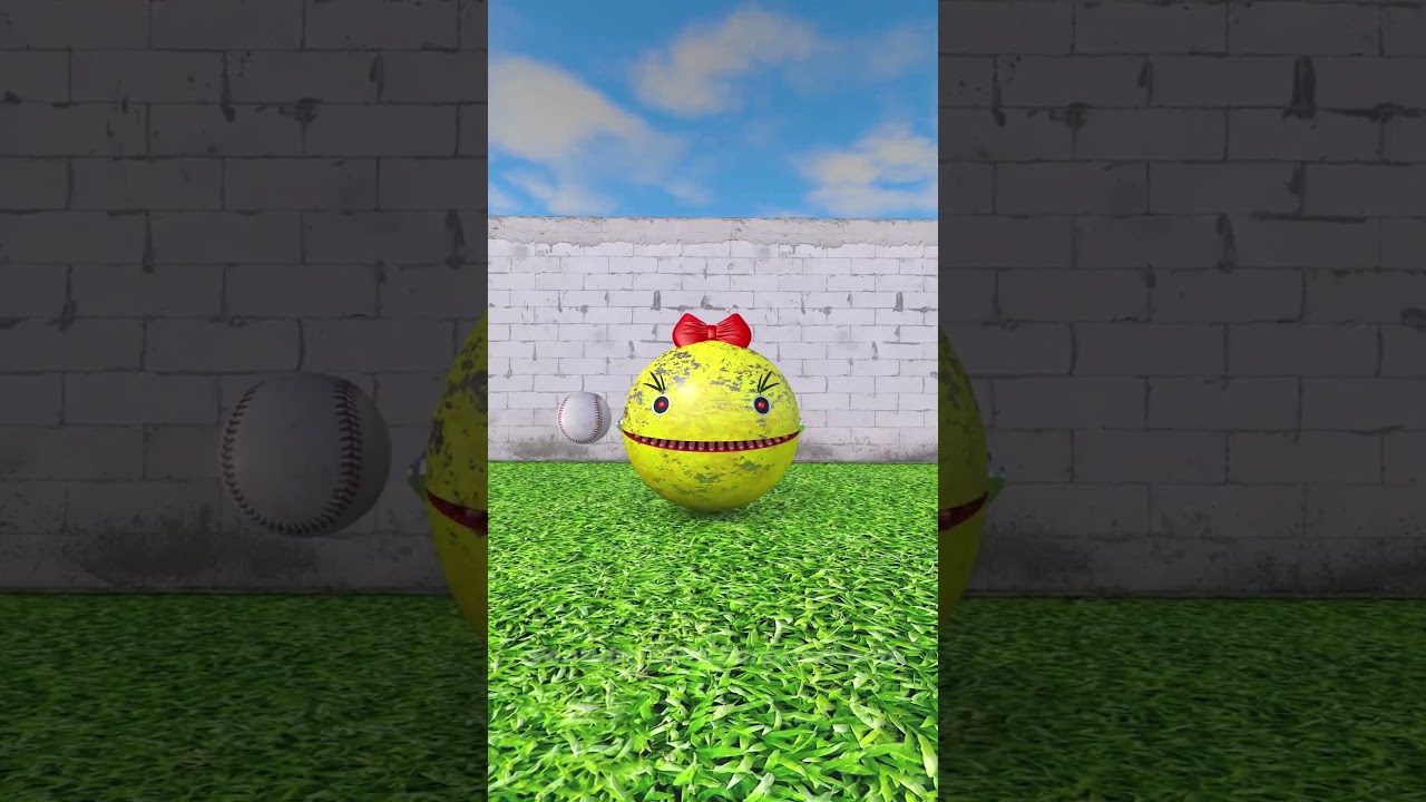 Robot Pacman vs baseball vs robot ghost ⚾🧢💥🥴 #pacman #robotpacman