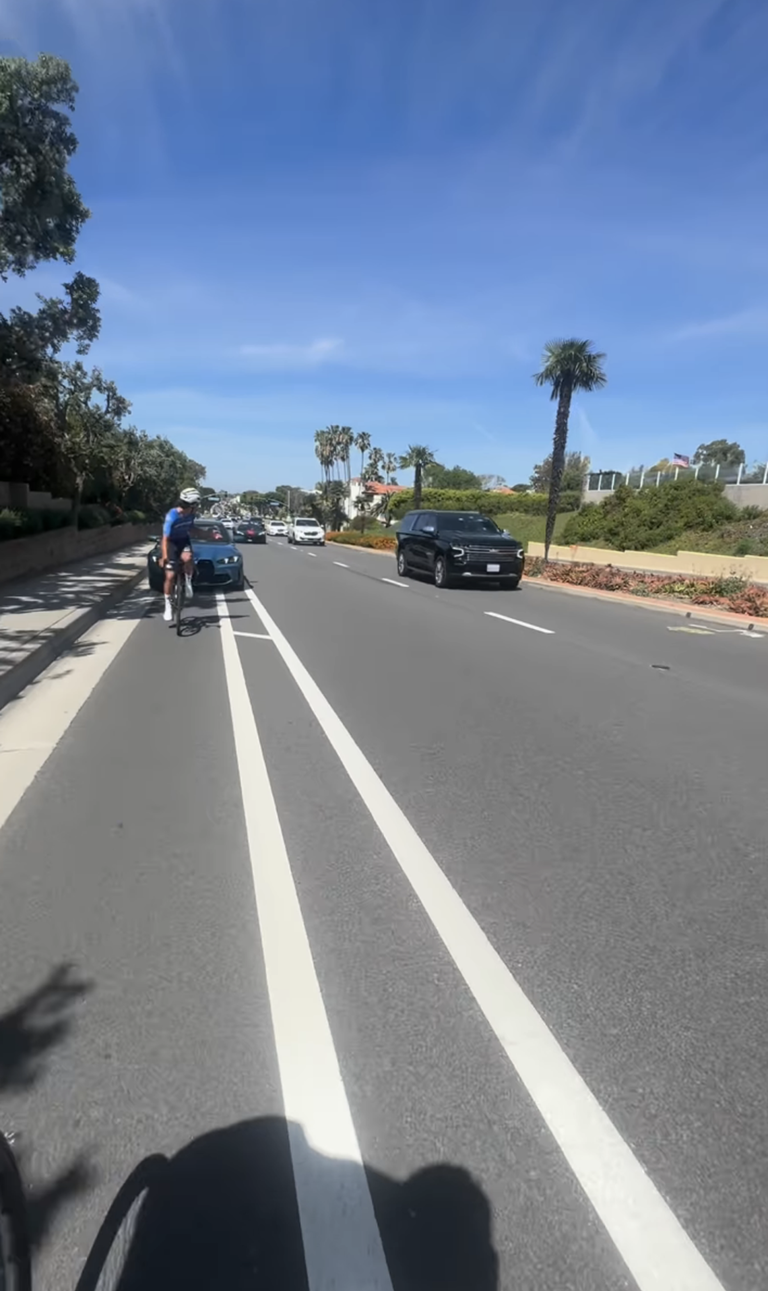 A viral TikTok captured two drivers forcing cyclists off the road in ...