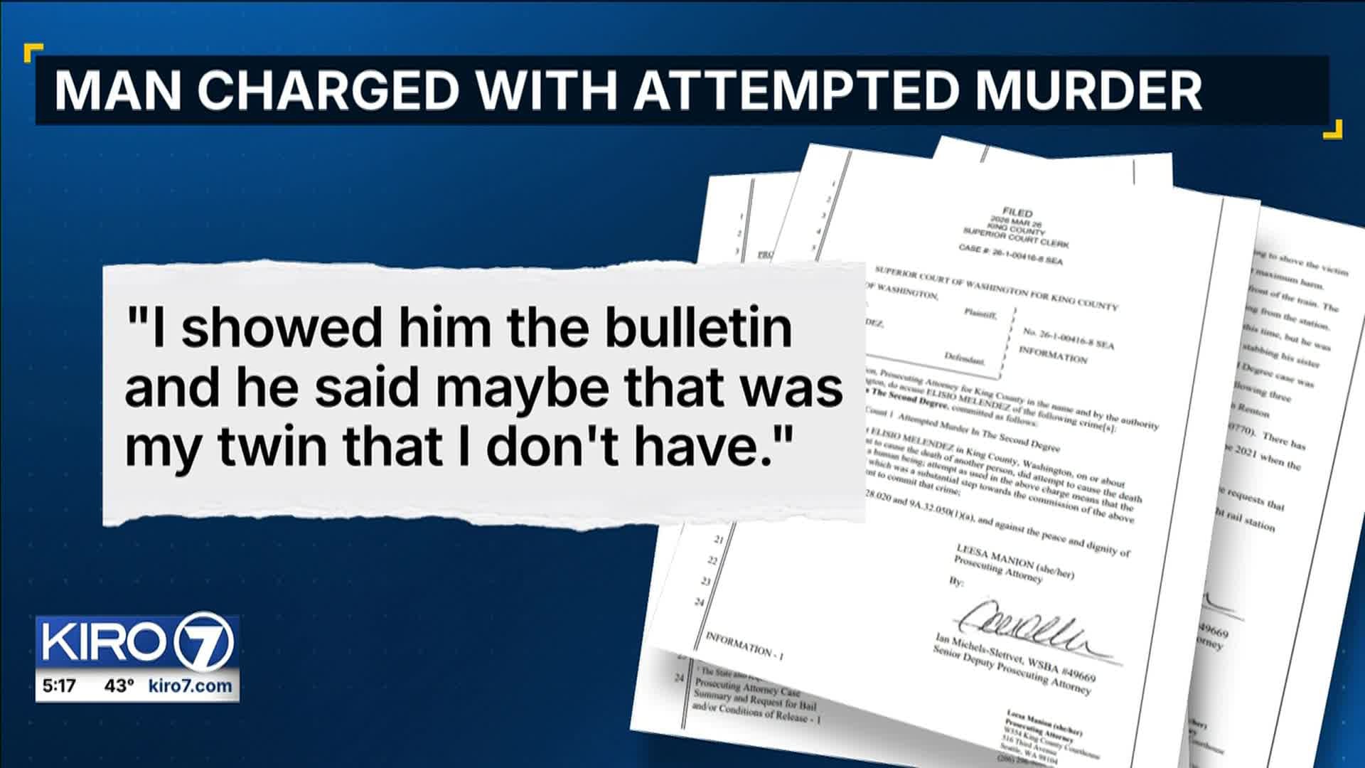 Man once deemed mentally unfit accused of attempted Seattle light rail push