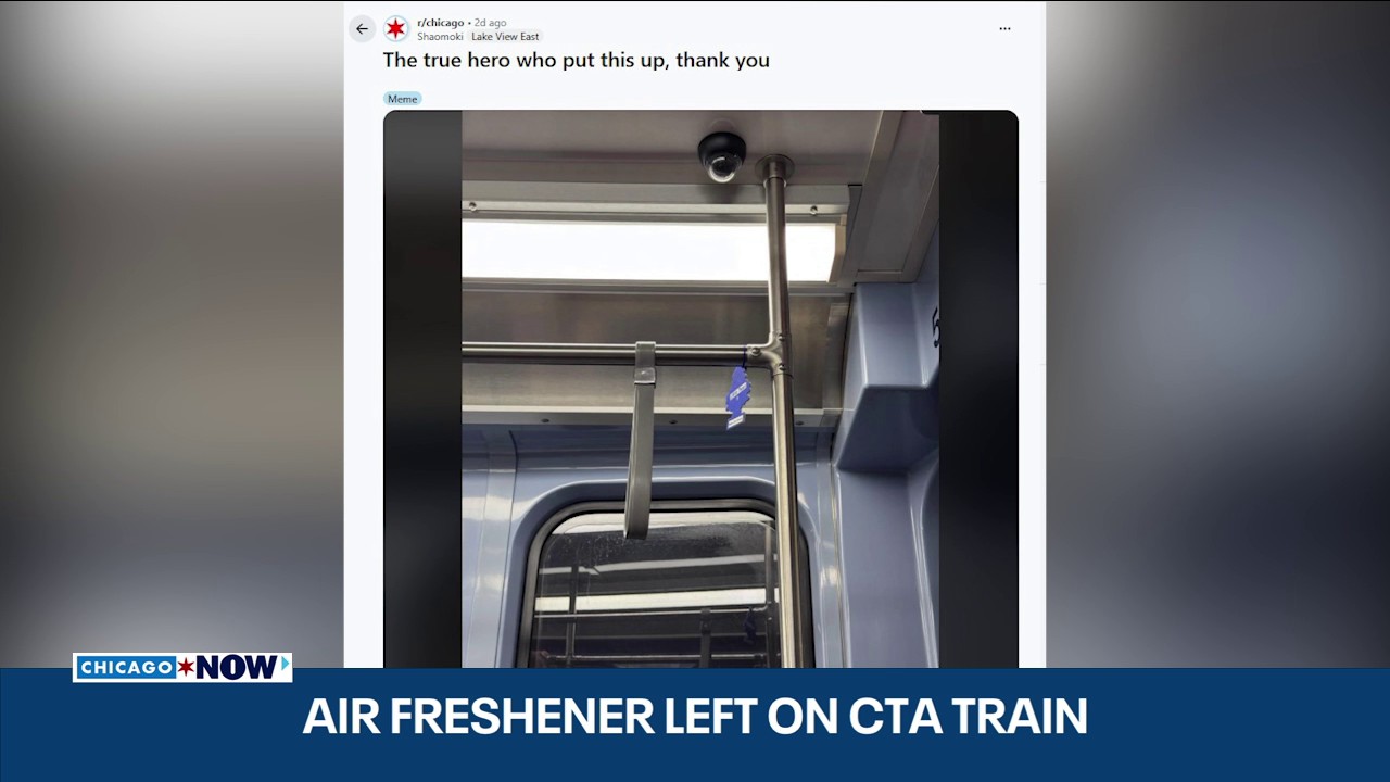 'True hero': CTA rider goes viral for hanging air freshener on train ...