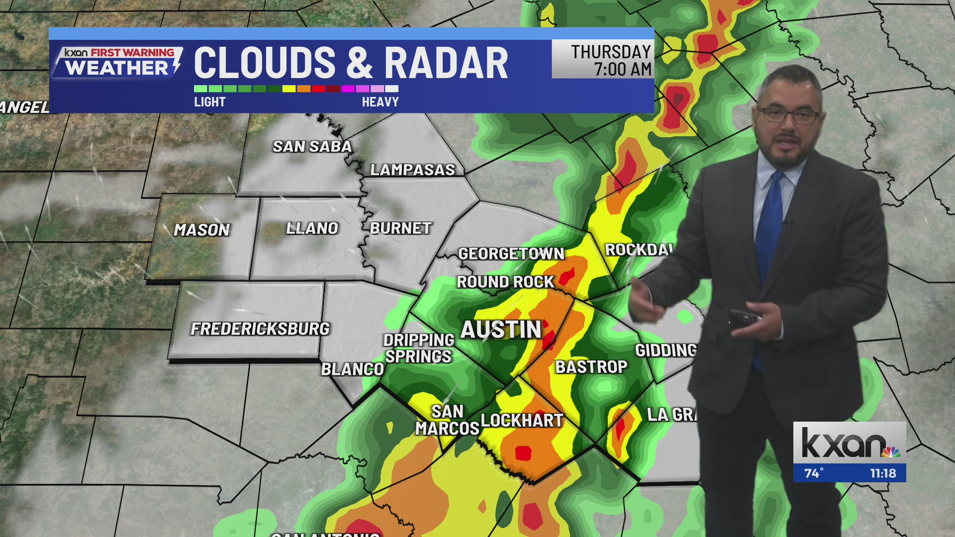 Sunshine today but rain chances in the wings for midweek | KXAN weather ...
