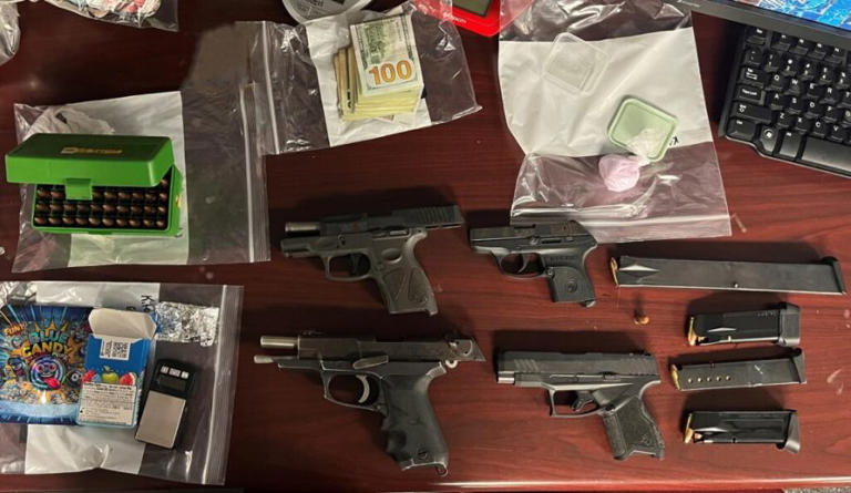 Drugs, guns and cash seized from alleged fentanyl dealer’s home
