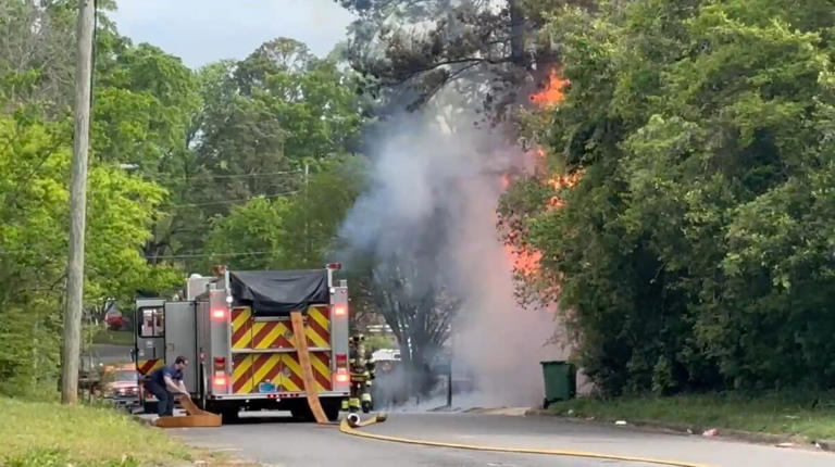 Fire engulfs house on Ryan Street in Montgomery