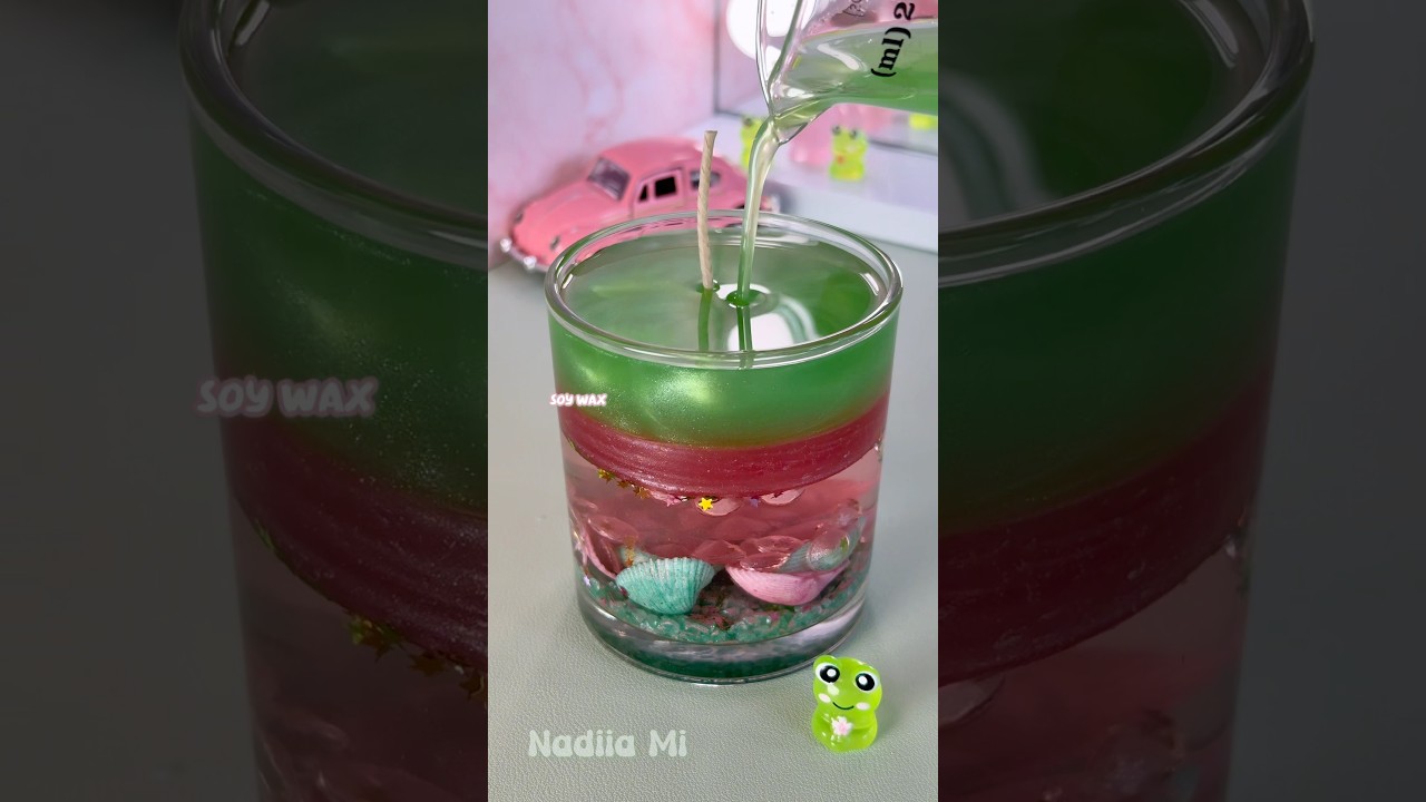 Pink lagoon candle DIY + perfect label