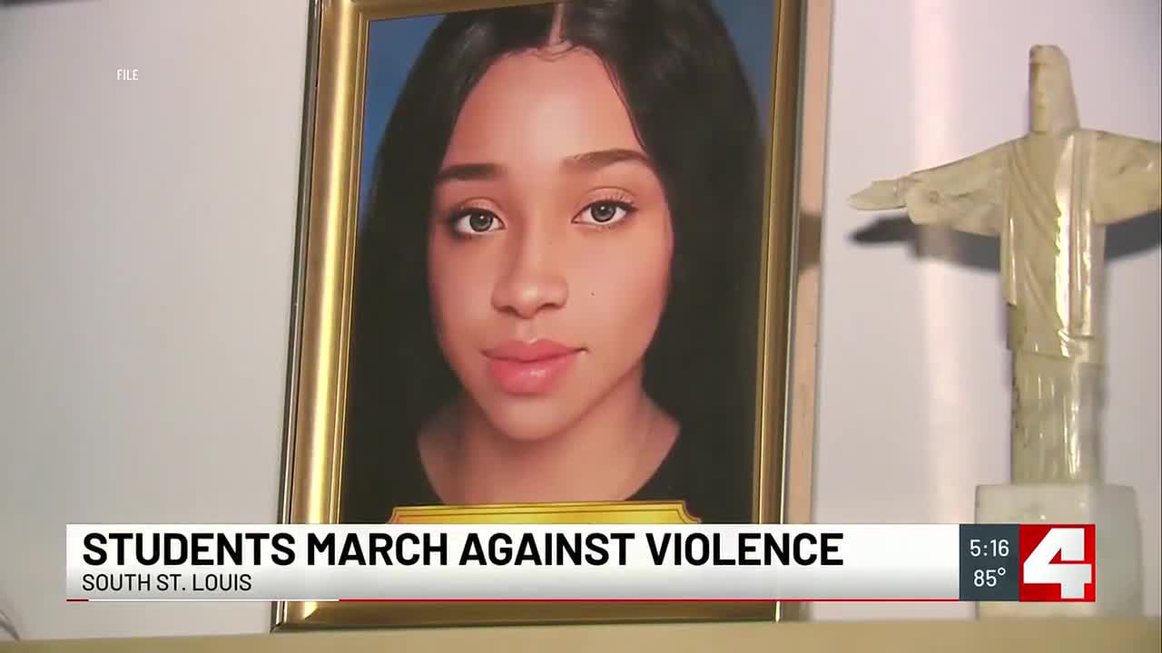 Cardinal Ritter students march in honor of graduate killed in 2021 shooting