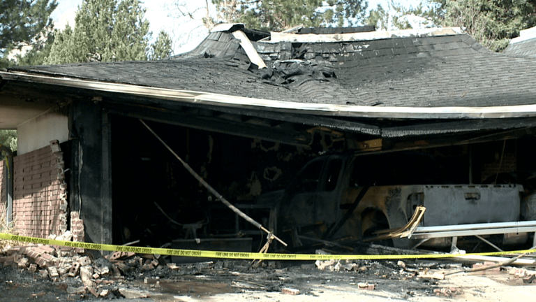 Stolen vehicle crashes into garage causing fire, partial collapse after ...
