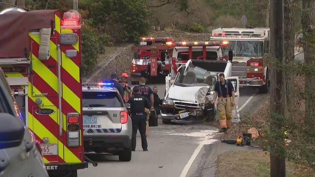 East Greenwich firefighters rescue driver trapped in rollover crash