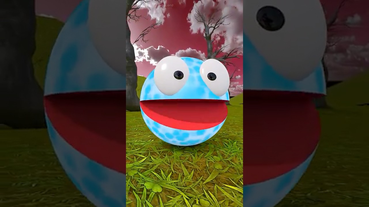 PACMAN Meets the Giant PUMPKIN ROBOT! 🎃👾 #pacman #3d #animation