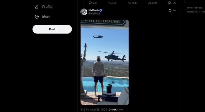 Review underway into Apache helicopters flying around Kid Rock’s home ...