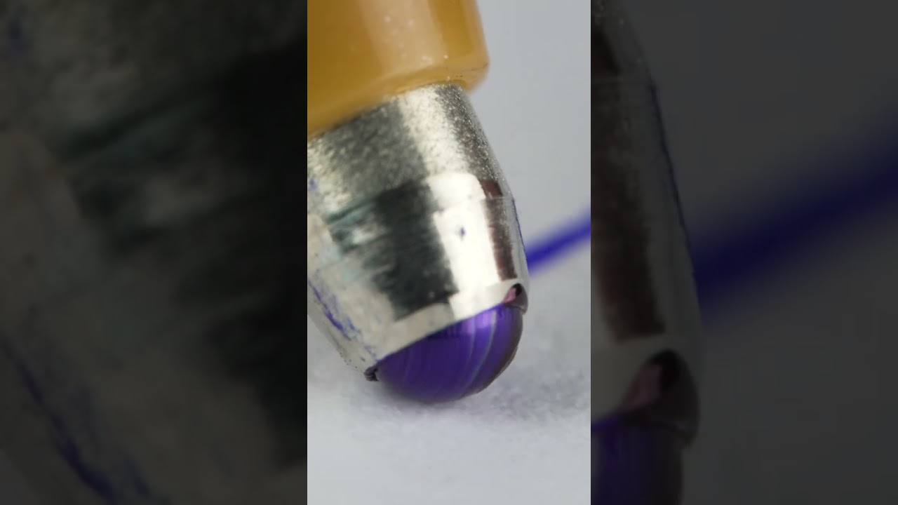 How a ballpoint pen works close up #macro #asmr