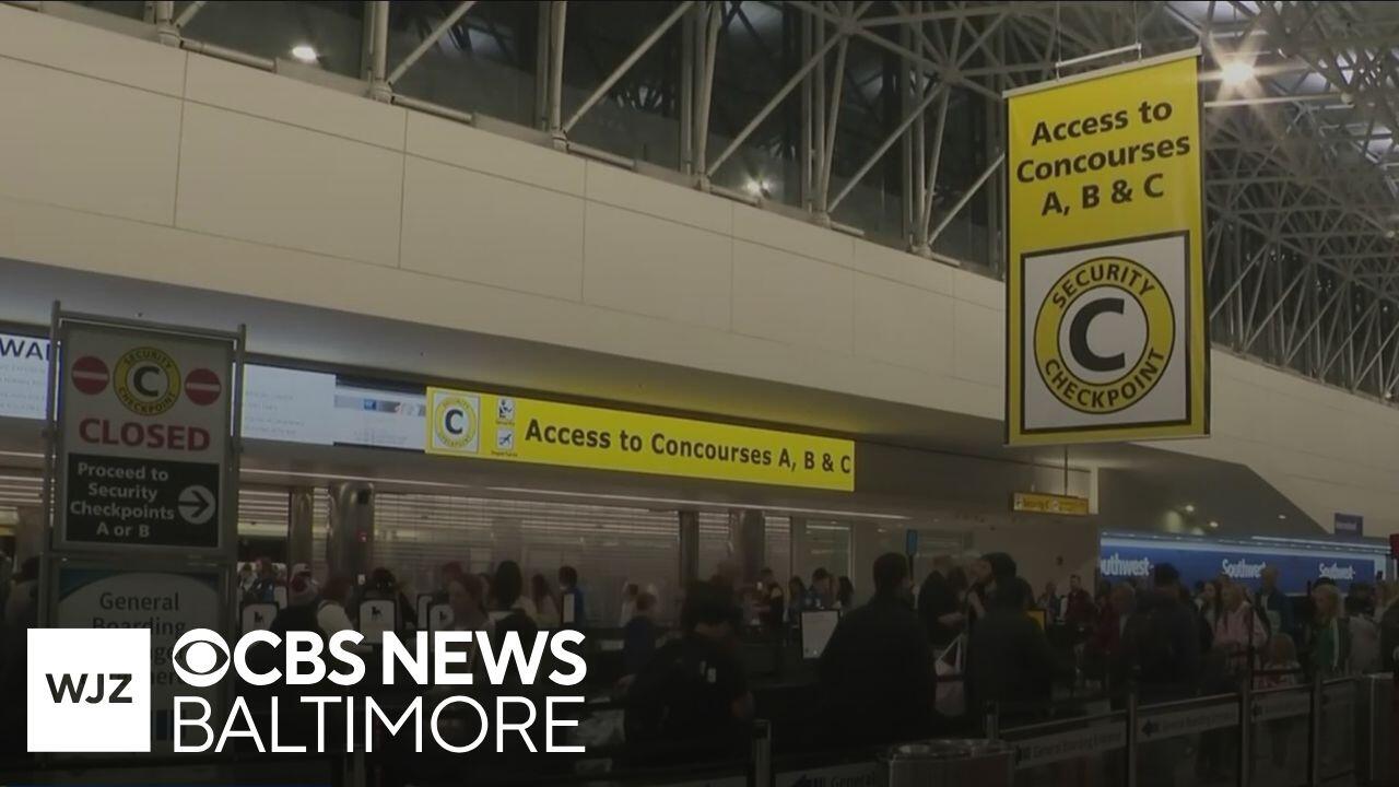 TSA security lines improved at BWI Airport Monday as President Trump ...