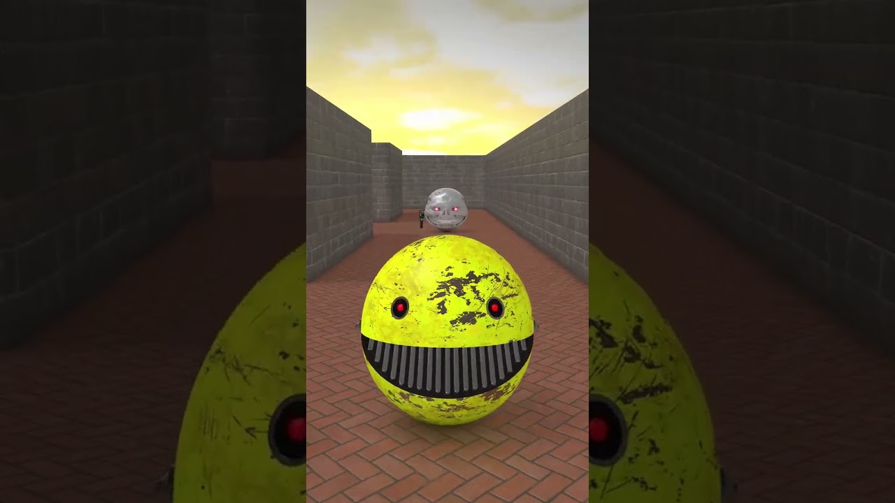 Robot Pacman vs Terminator #Shorts + Robot Pacman vs Slime Monster #Shorts