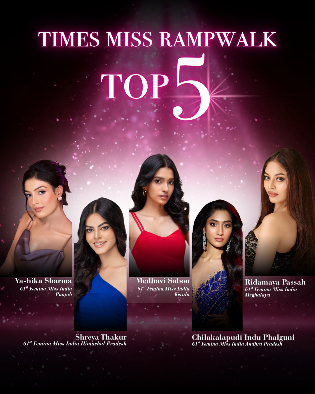 Top 5 state winners impress in Times Miss Rampwalk sub-contest