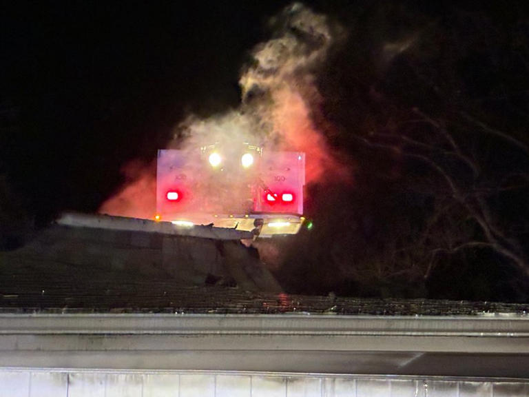 Stolen vehicle crashes into garage causing fire, partial collapse after ...