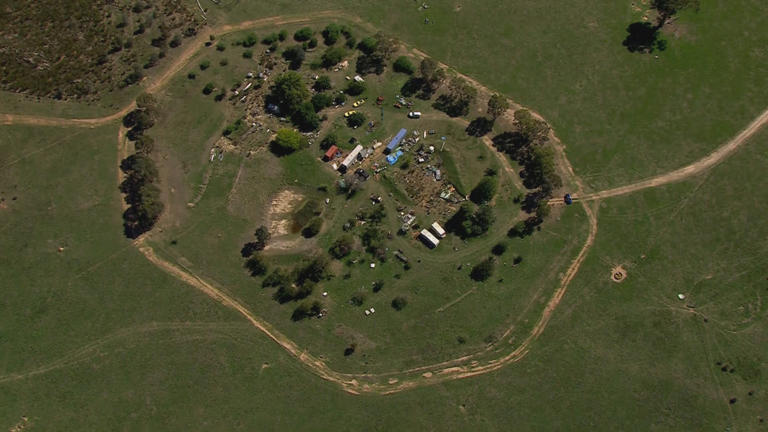 The property where Dezi Freeman was shot dead at Thologolong, Victoria.