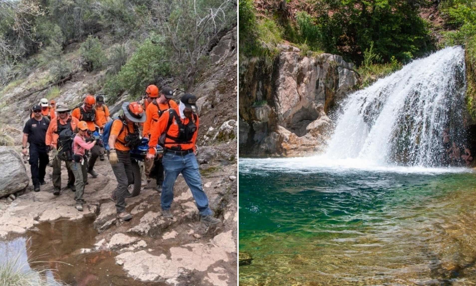 Tourist jumped off waterfall and gave thumbs up after landing, before ...