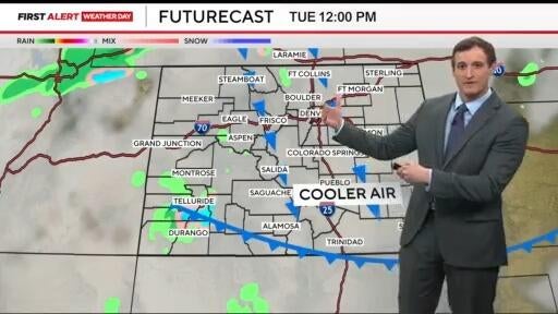 Cool air, rain and snow headed to Colorado