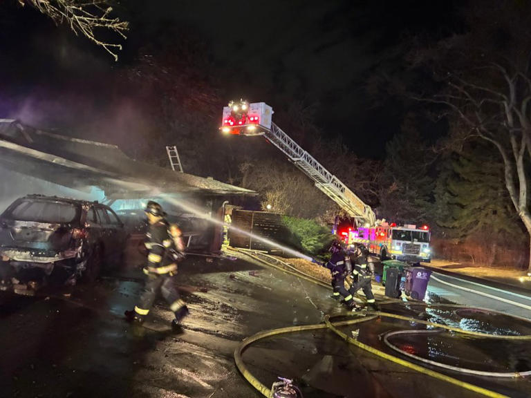 Stolen vehicle crashes into garage causing fire, partial collapse after ...