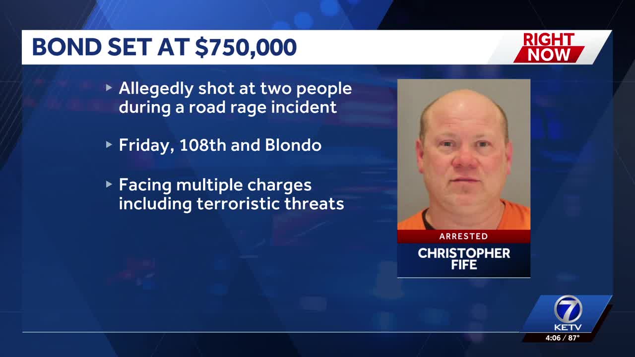 Omaha man accused of shooting at a vehicle during road rage incident