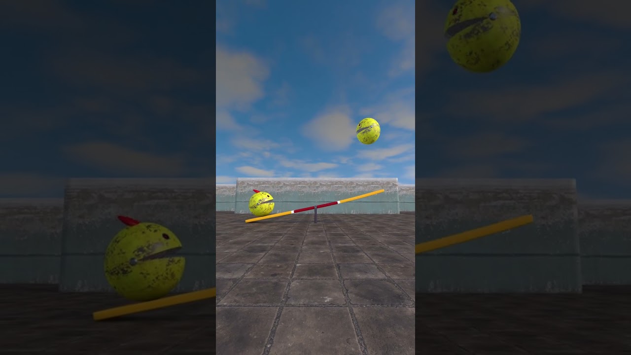 Robot Pacman vs seesaw #Shorts + rusty robot Pacman vs lava robot ...