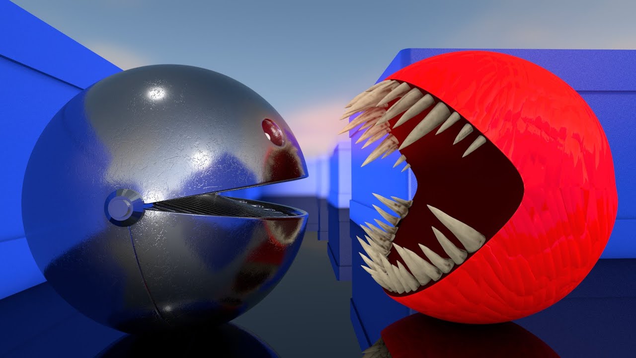 PacmanBot vs Monster Pacman + Pacman & Chain Chomp vs Siren Head