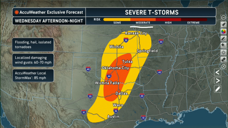 Severe heat to give way to severe storms in the Plains
