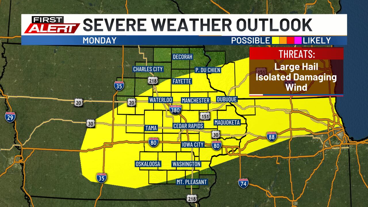 First alert day: Storms bring hail threat