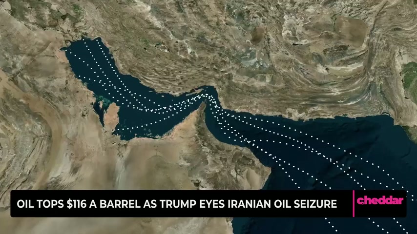 Oil tops $116 a barrel as Trump eyes Iranian oil seizure