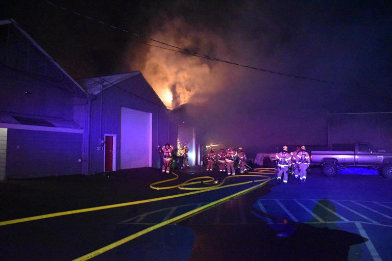 Two-alarm fire damages auto shop in Forest Grove