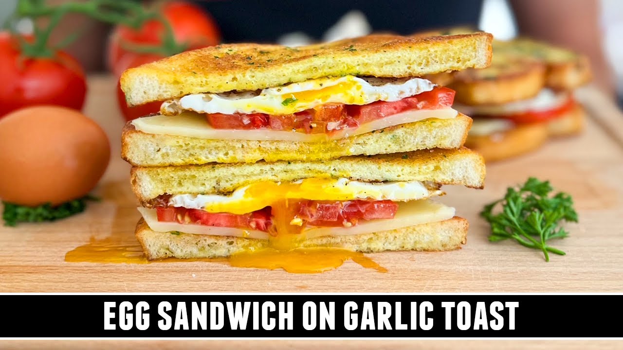 Garlic toast egg sandwich ready in 10 minutes