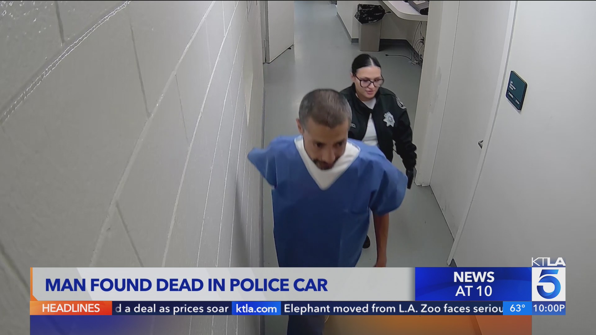 Man found dead in Azusa police department car