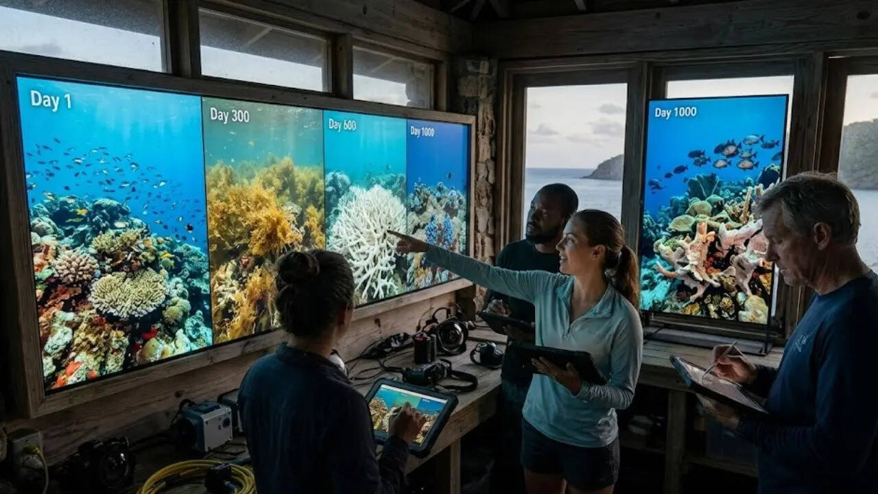 World’s longest underwater timelapse shows Miami corals bleaching and ...