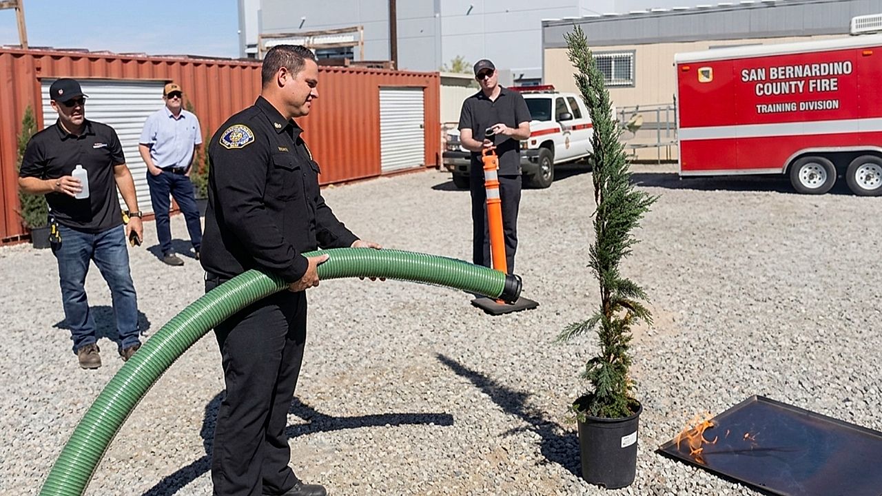 California fire crews test new technology that extinguishes flames with ...