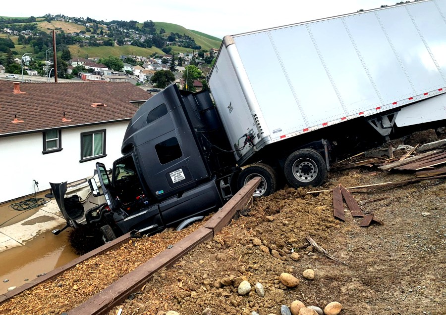 Out-of-control big-rig truck crashes into Crockett home