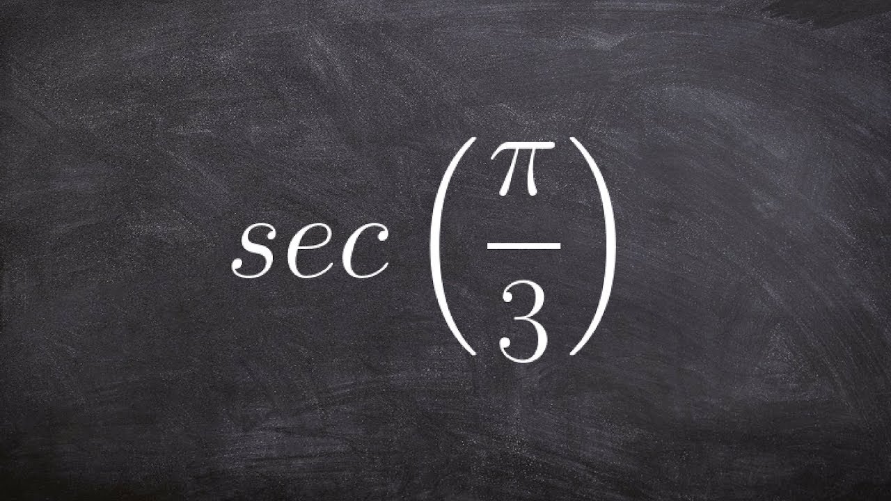 Learn to evaluate for the secant of an angle without using a triangle