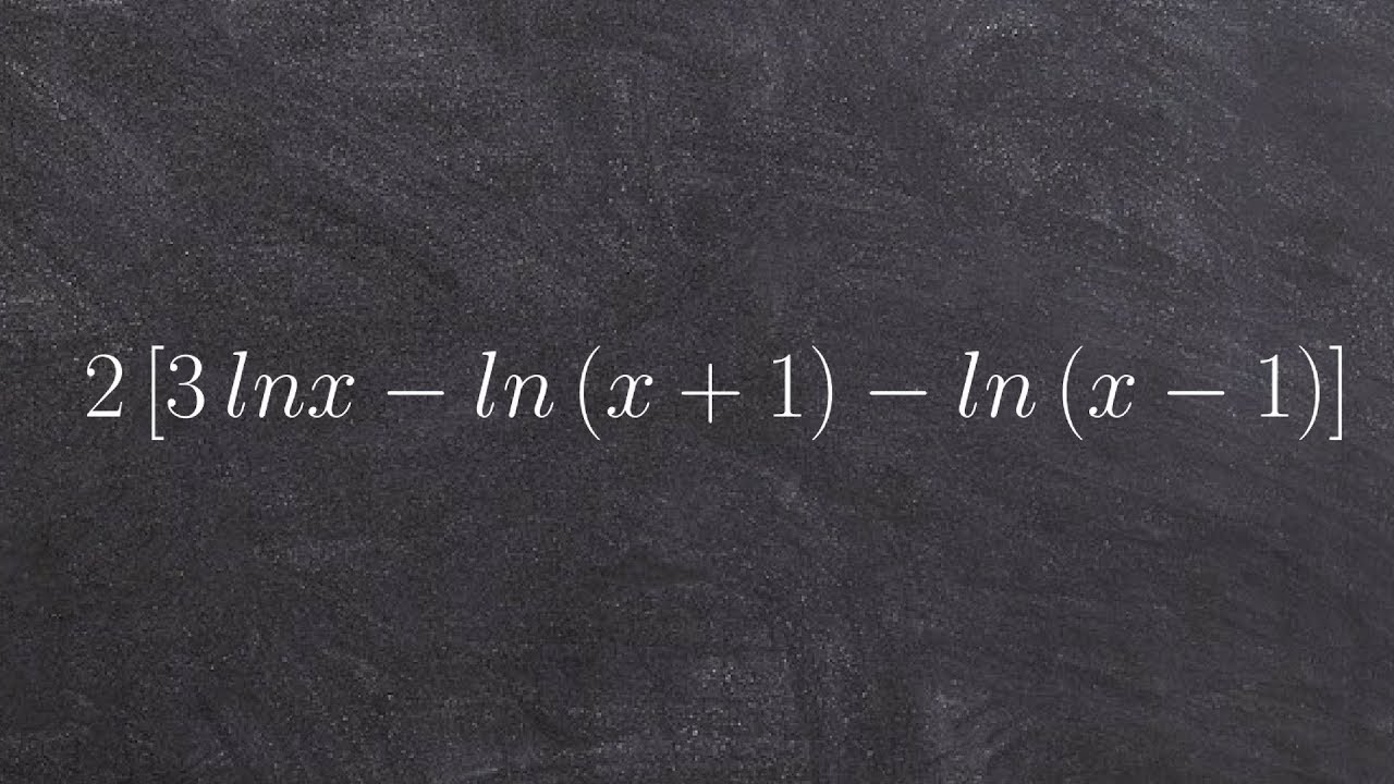 Condensing a logarithmic expression to one logarithm
