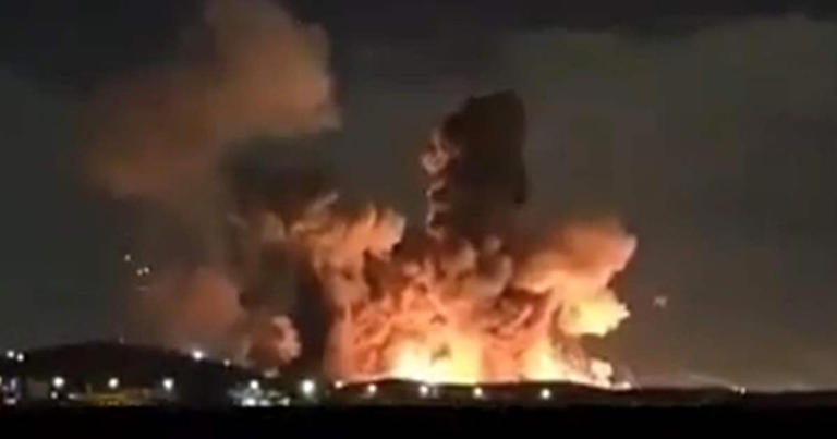 Massive blast lights up Iran’s night sky in video shared by Trump ...