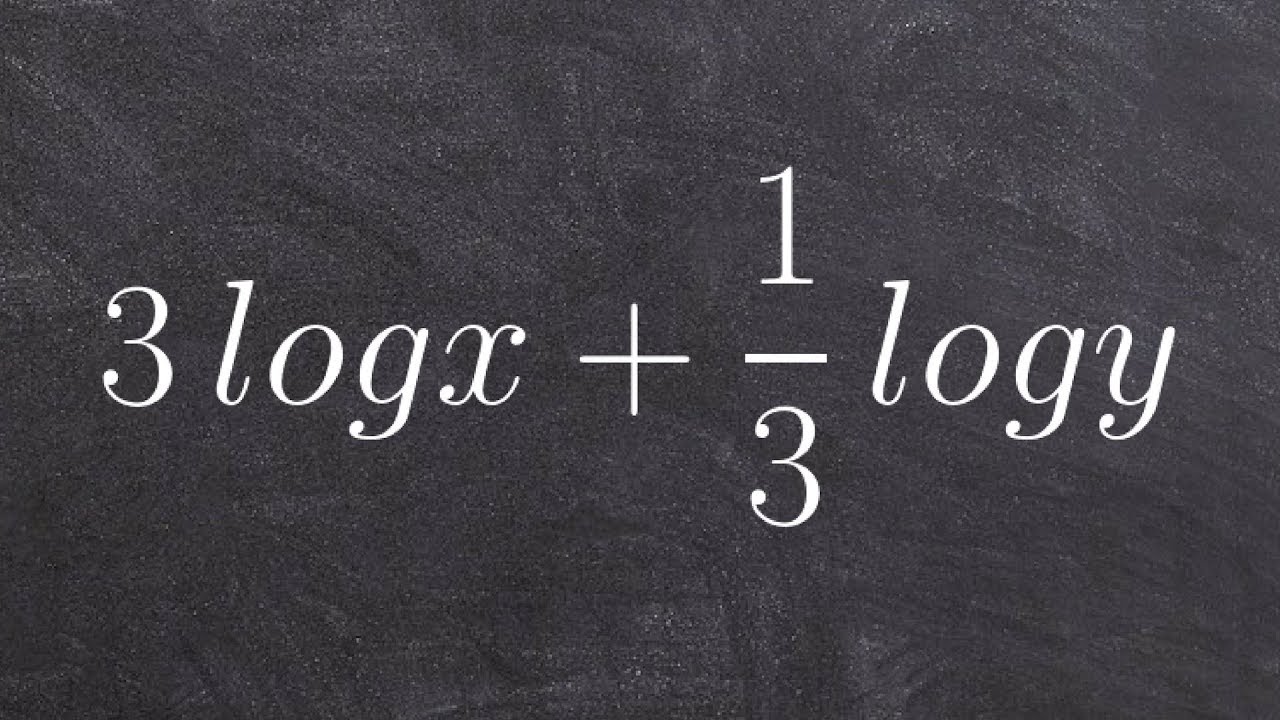 Learn the steps to condense a logarithmic expression