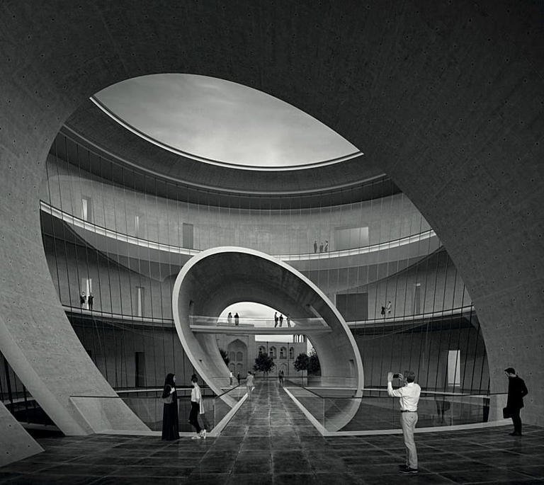 Render of National Museum of Uzbekistan by Tadao Ando Courtesy of Uzbekistan Art and Culture Development Foundation